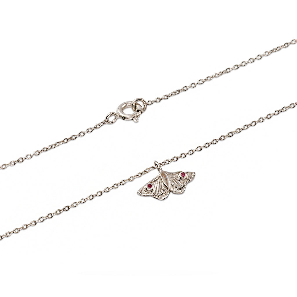 Mystical Night Moth Necklace - 925 Sterling Silver