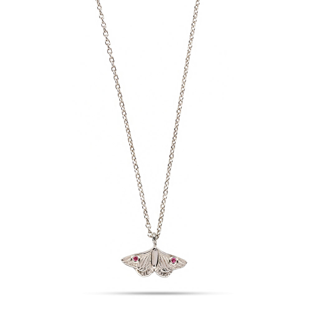 Mystical Night Moth Necklace - 925 Sterling Silver