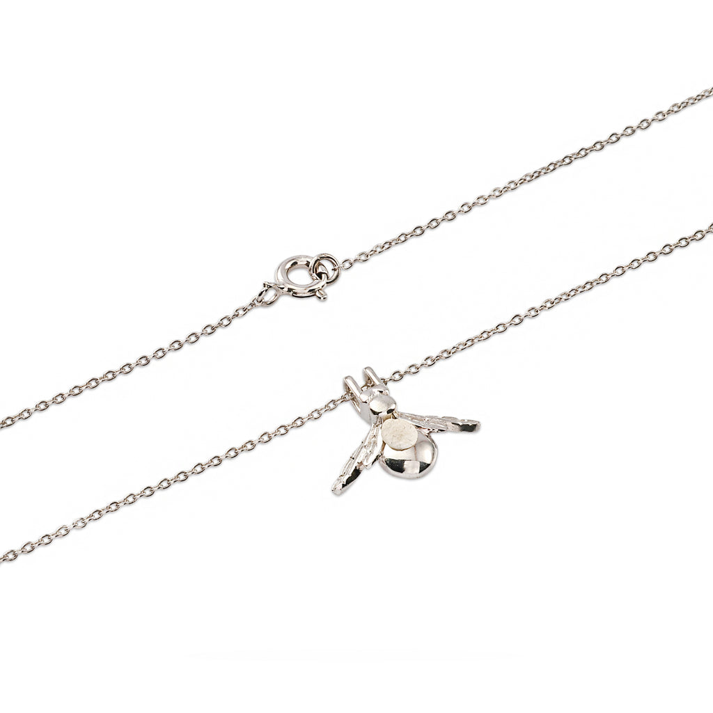 Sterling Silver 3D Bumblebee Pendant Necklace