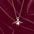 Sterling Silver 3D Bumblebee Pendant Necklace