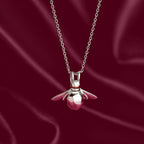 Sterling Silver 3D Bumblebee Pendant Necklace