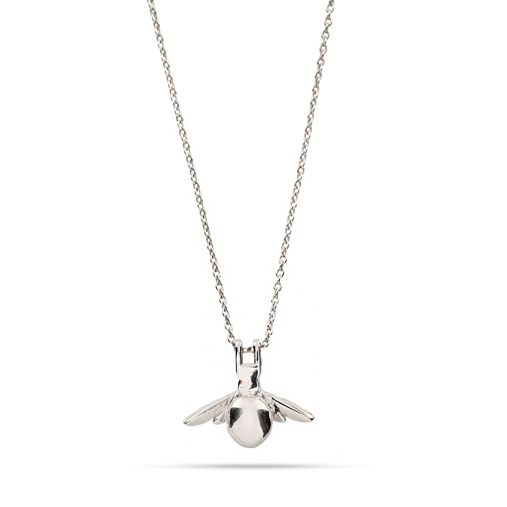 Sterling Silver 3D Bumblebee Pendant Necklace