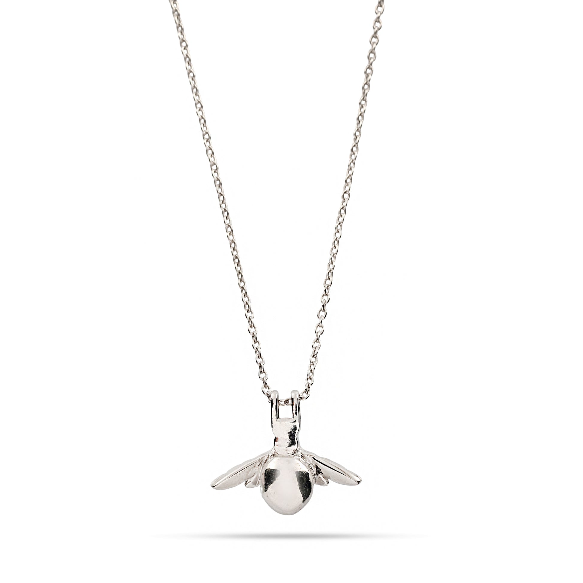 Sterling Silver 3D Bumblebee Pendant Necklace