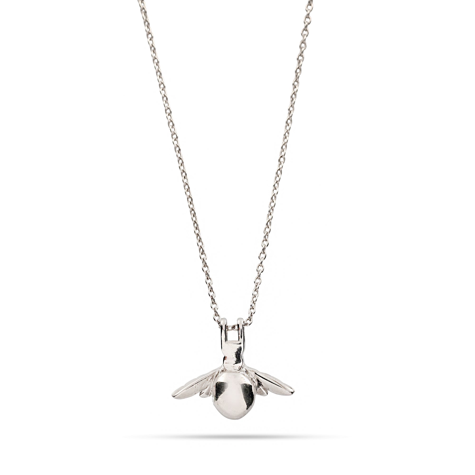 Sterling Silver 3D Bumblebee Pendant Necklace
