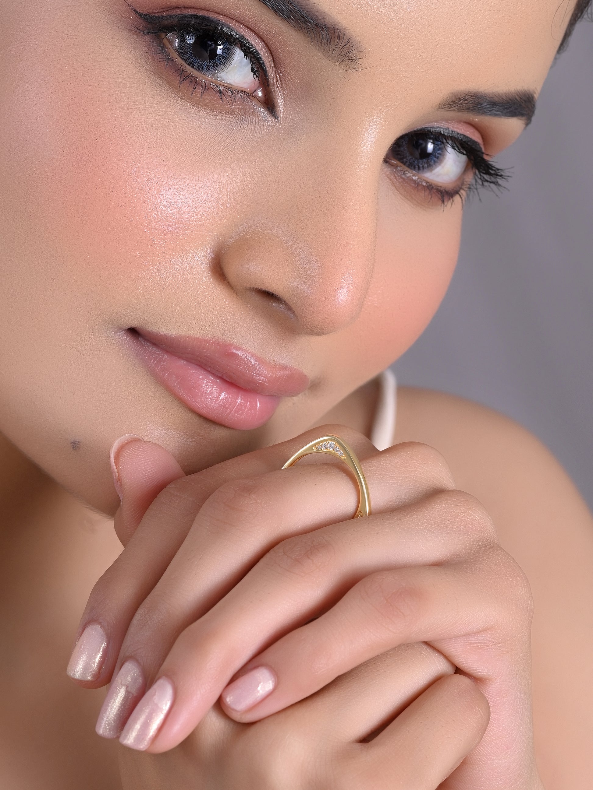 Minimalist Trillion Geometric 925 Silver Ring