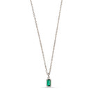 Minimalist Emerald Cut Necklace - 925 Sterling Silver