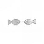 Cute Little Fish Earrings with Crystal Eye | Anti-Tarnish