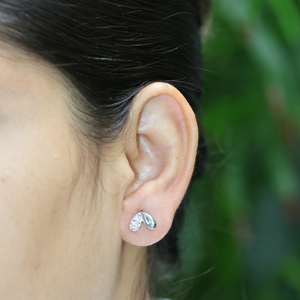 Heart Shaped 925 Silver Earring