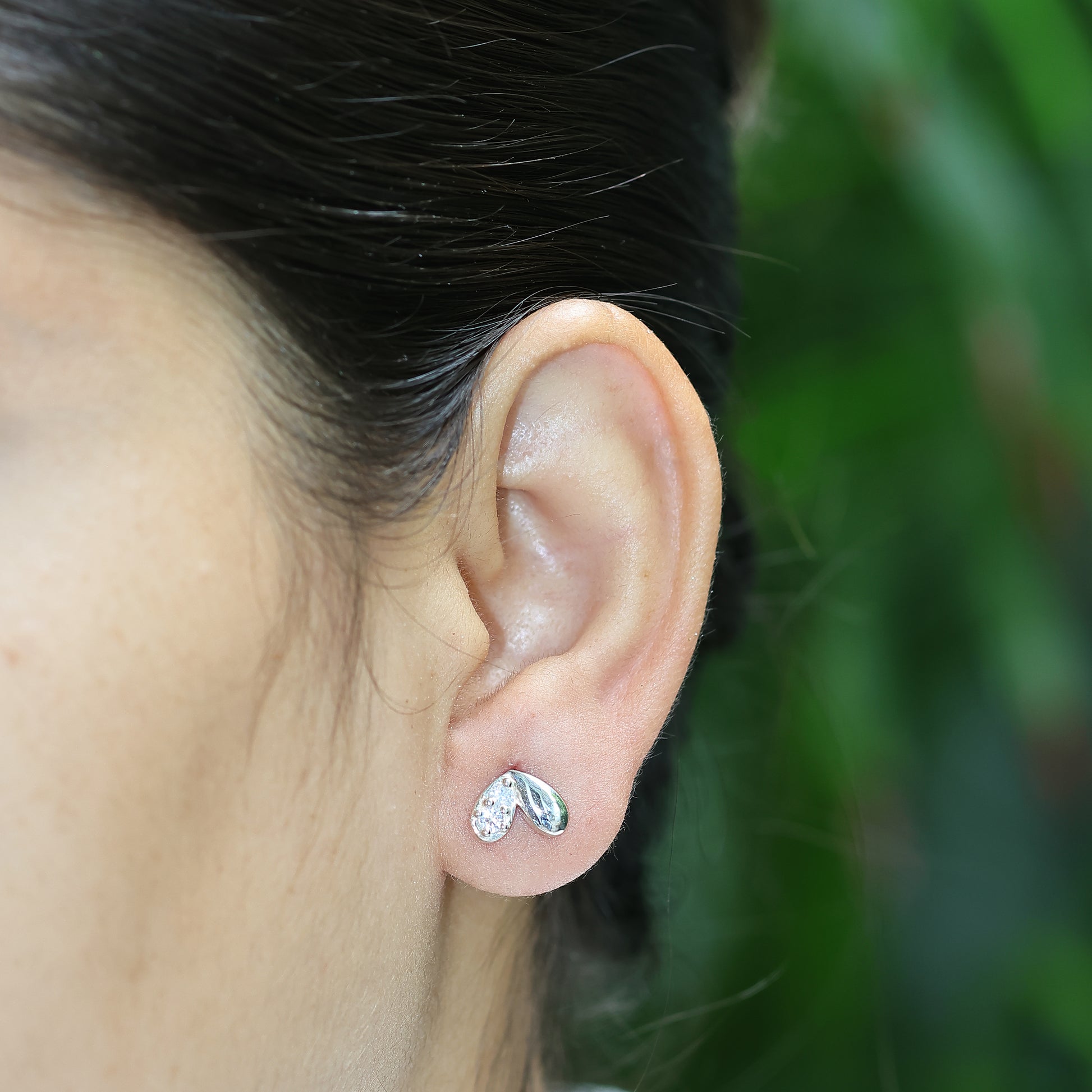 Heart Shaped 925 Silver Earring