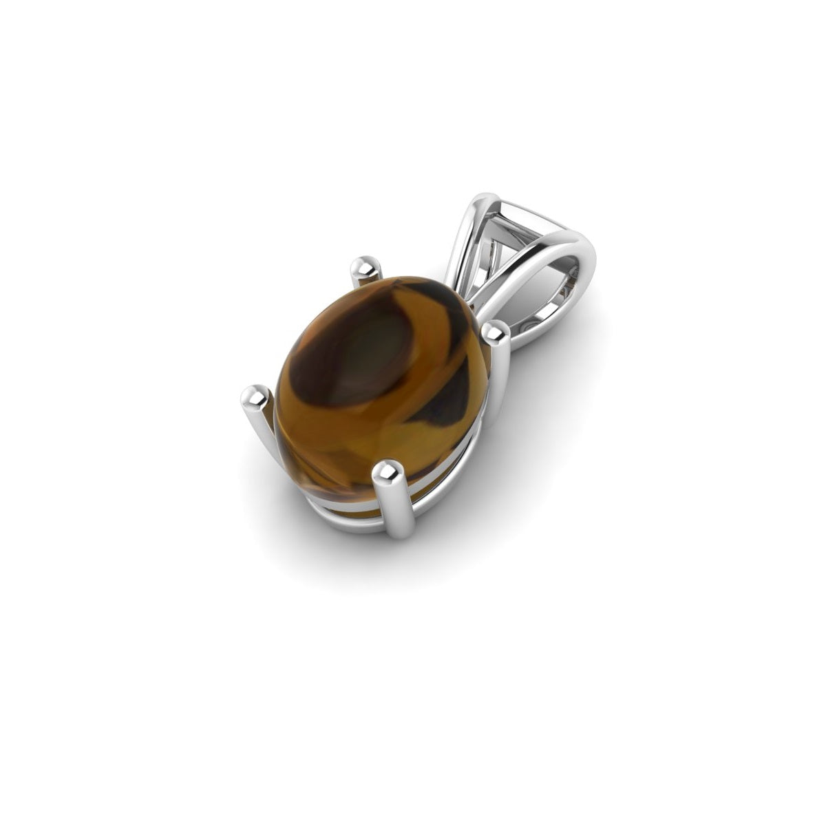 Smoky Quartz in 925 Silver Pendant
