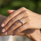 Stone Studded 925 Silver Band Ring