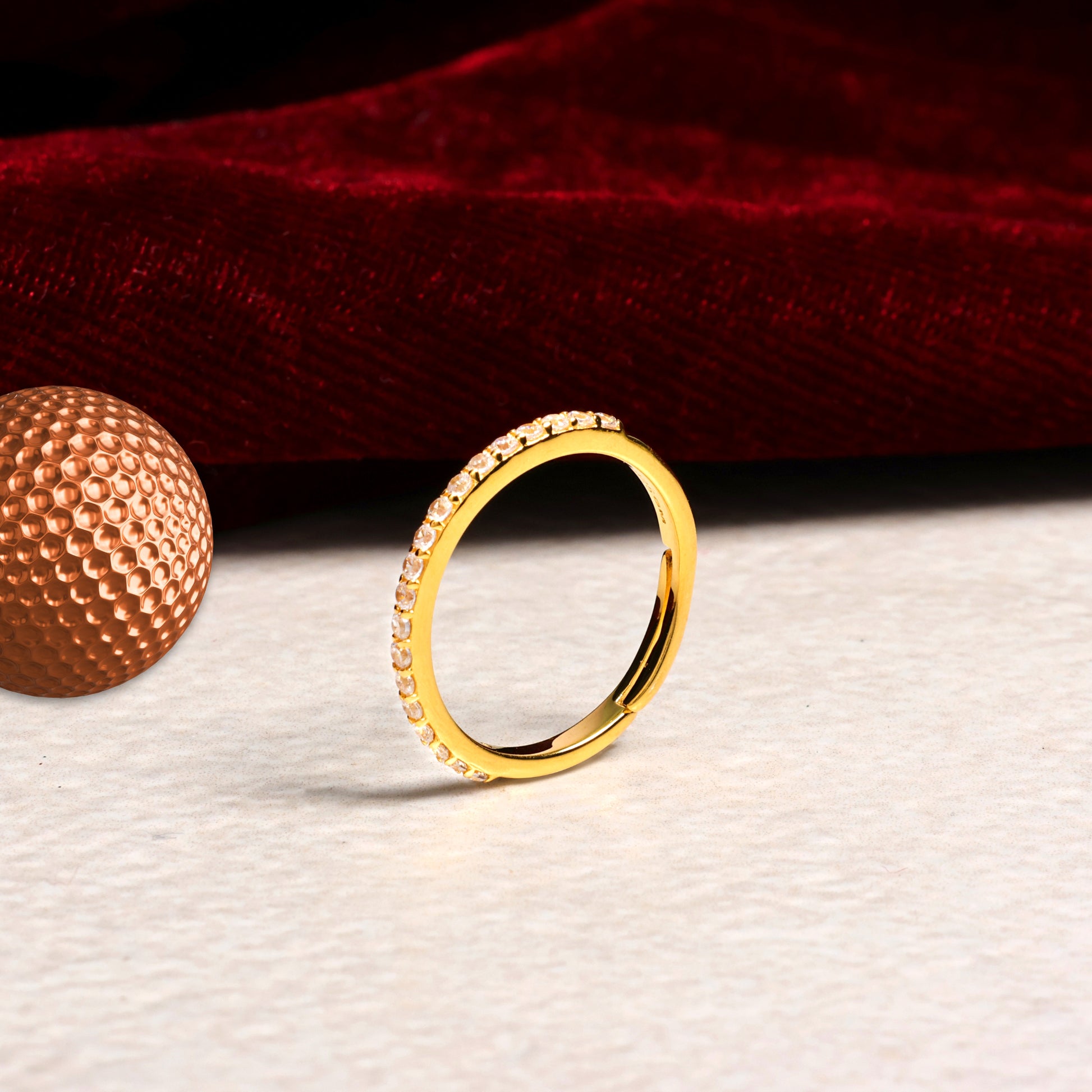 Classic White Stone Silver Ring