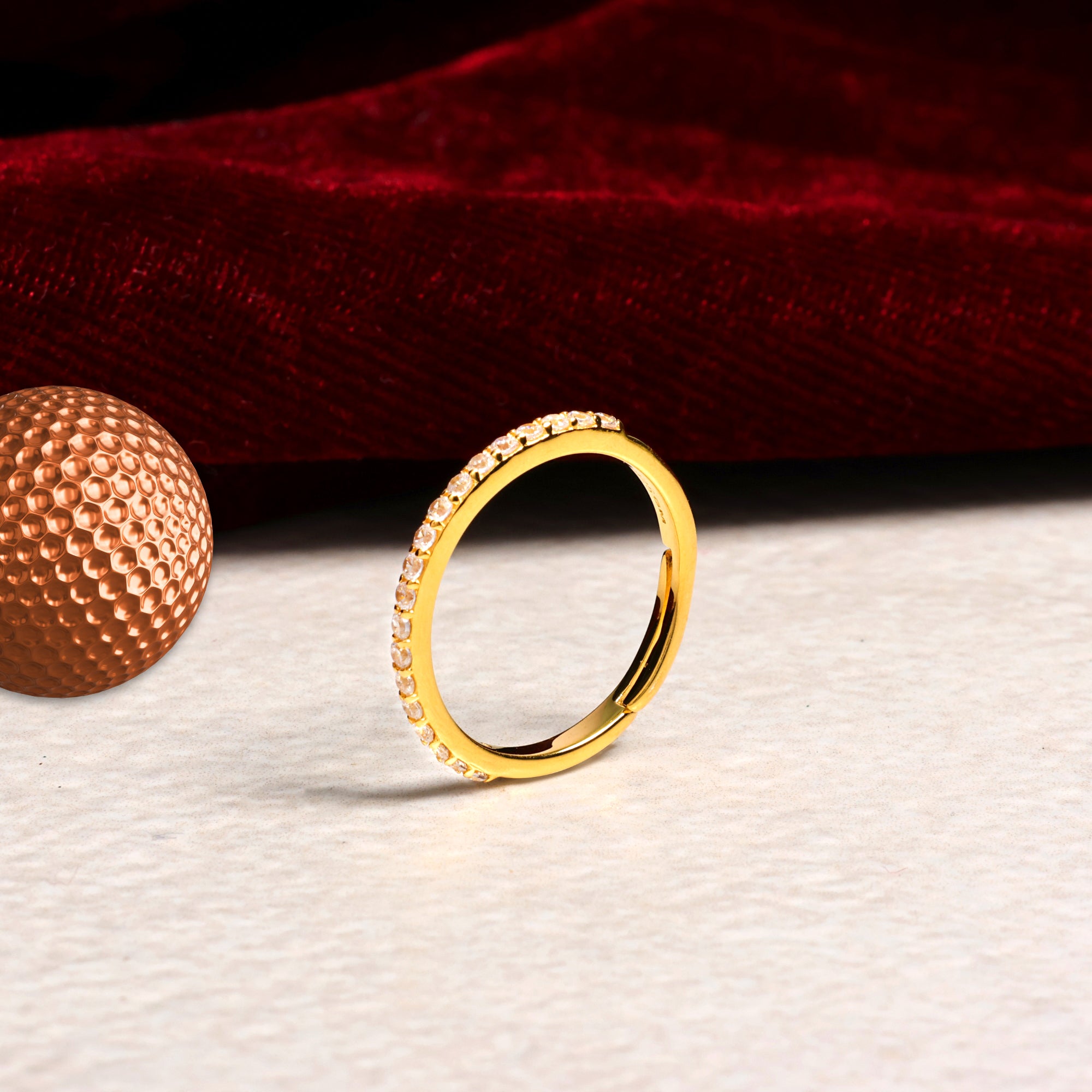 Classic White Stone Silver Ring