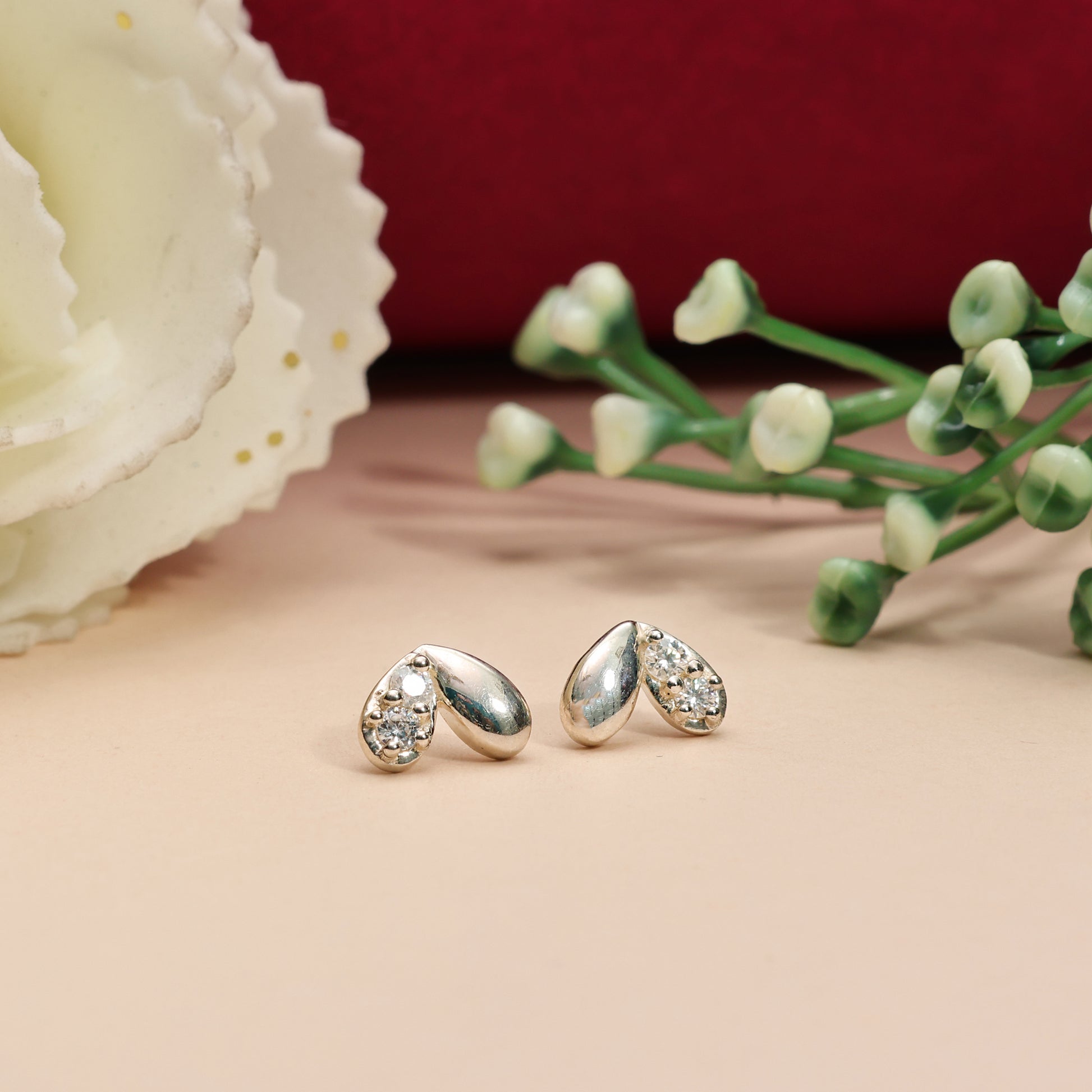 Heart Shaped 925 Silver Earring