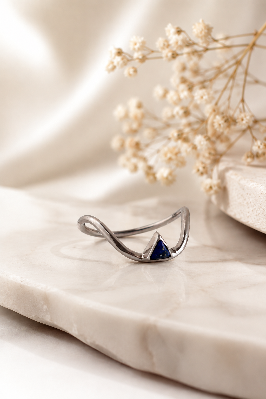 Lapis Swirl Sterling 925 Silver Ring
