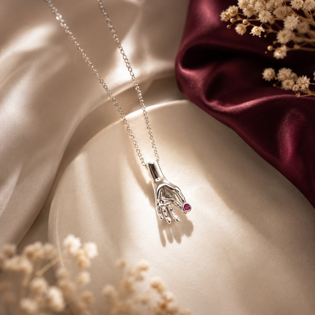 Victorian Style Hand Charm - 925 Silver Pendant