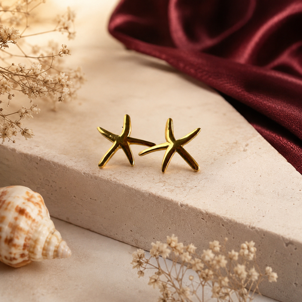 Dainty Sea Star Earrings | Ocean Inspired 925 Silver