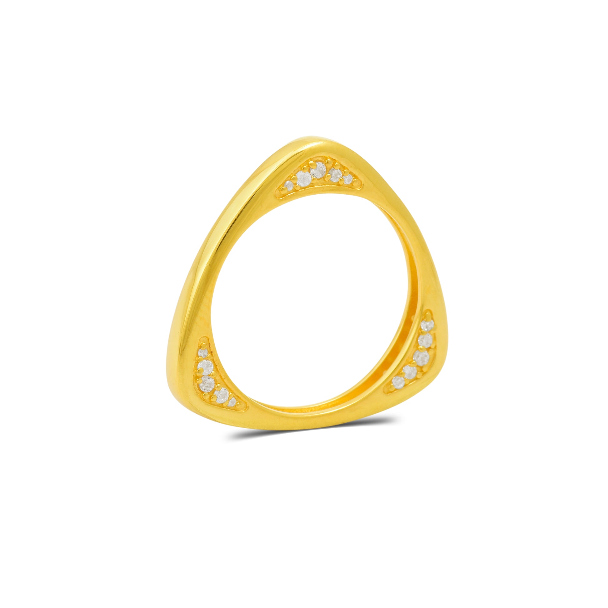 Minimalist Trillion Geometric 925 Silver Ring