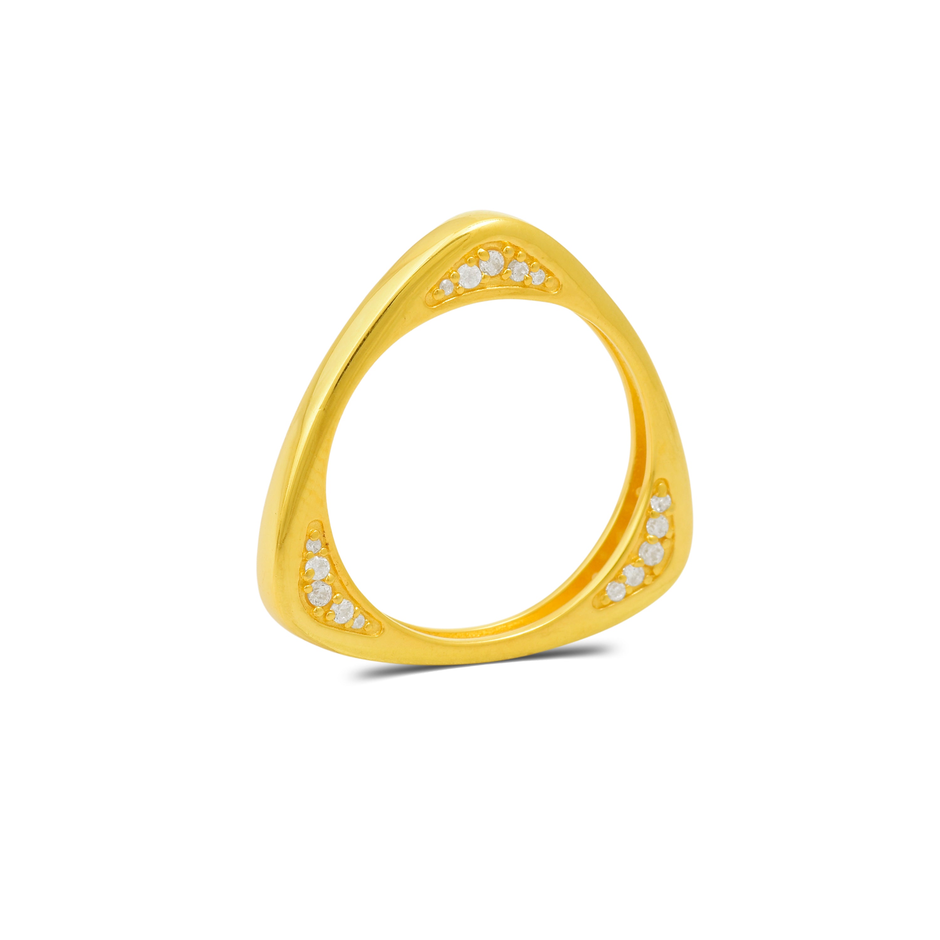 Minimalist Trillion Geometric 925 Silver Ring