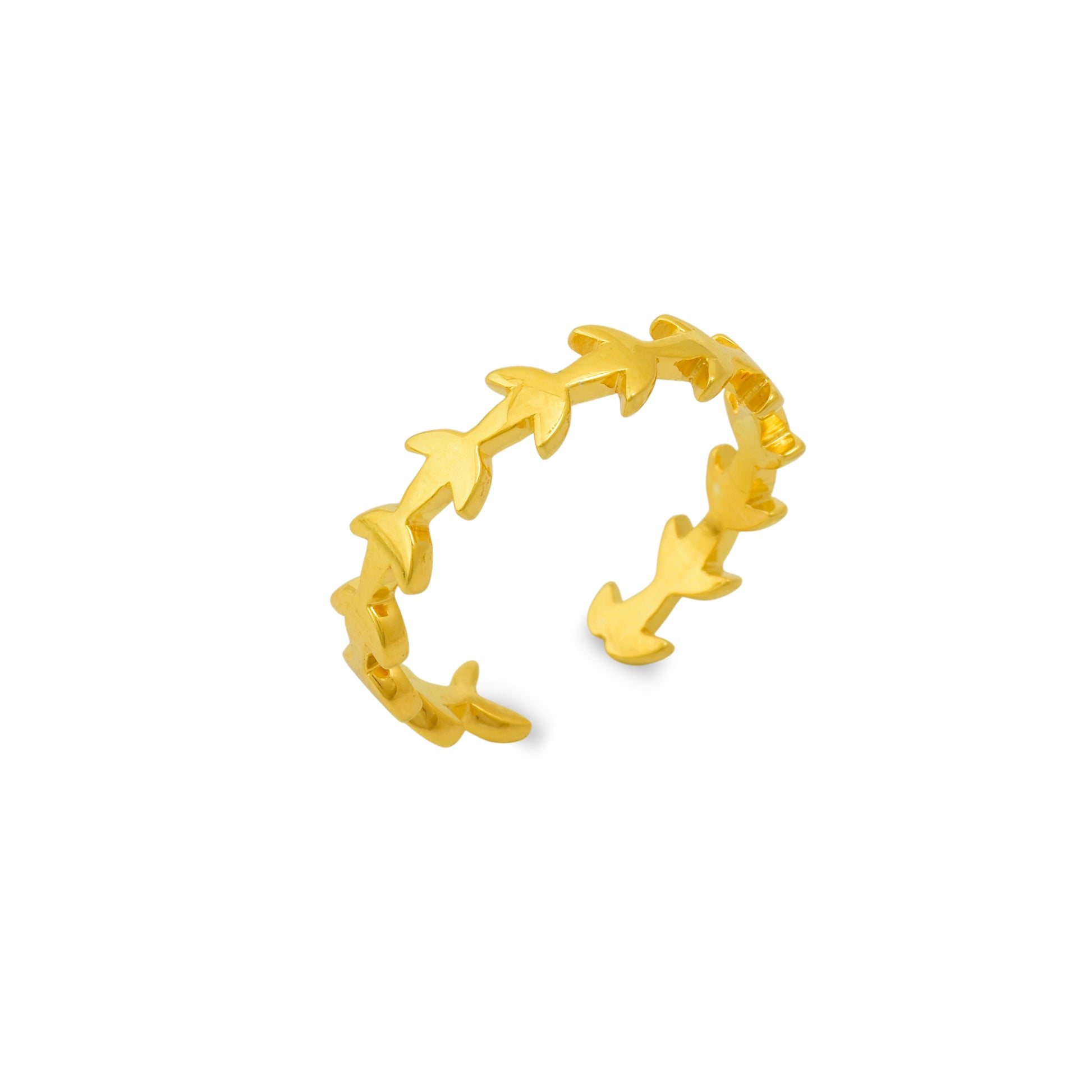 Classic 925 Silver Leafy Band Ring