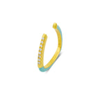 925 Silver Adjustable Blue Enamel Ring