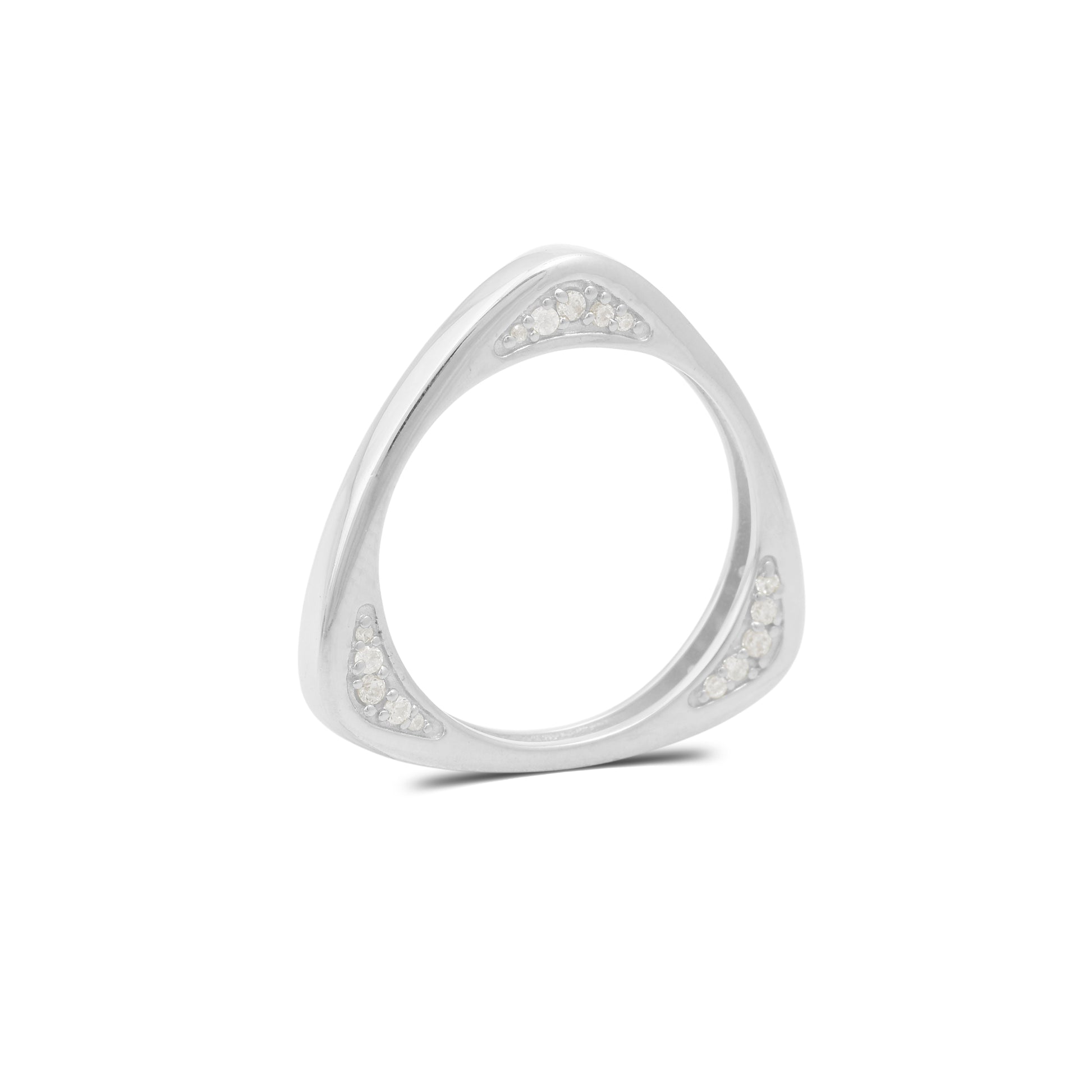 Minimalist Trillion Geometric 925 Silver Ring
