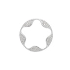 Gold Wavy Circle Pendant - 925 Silver