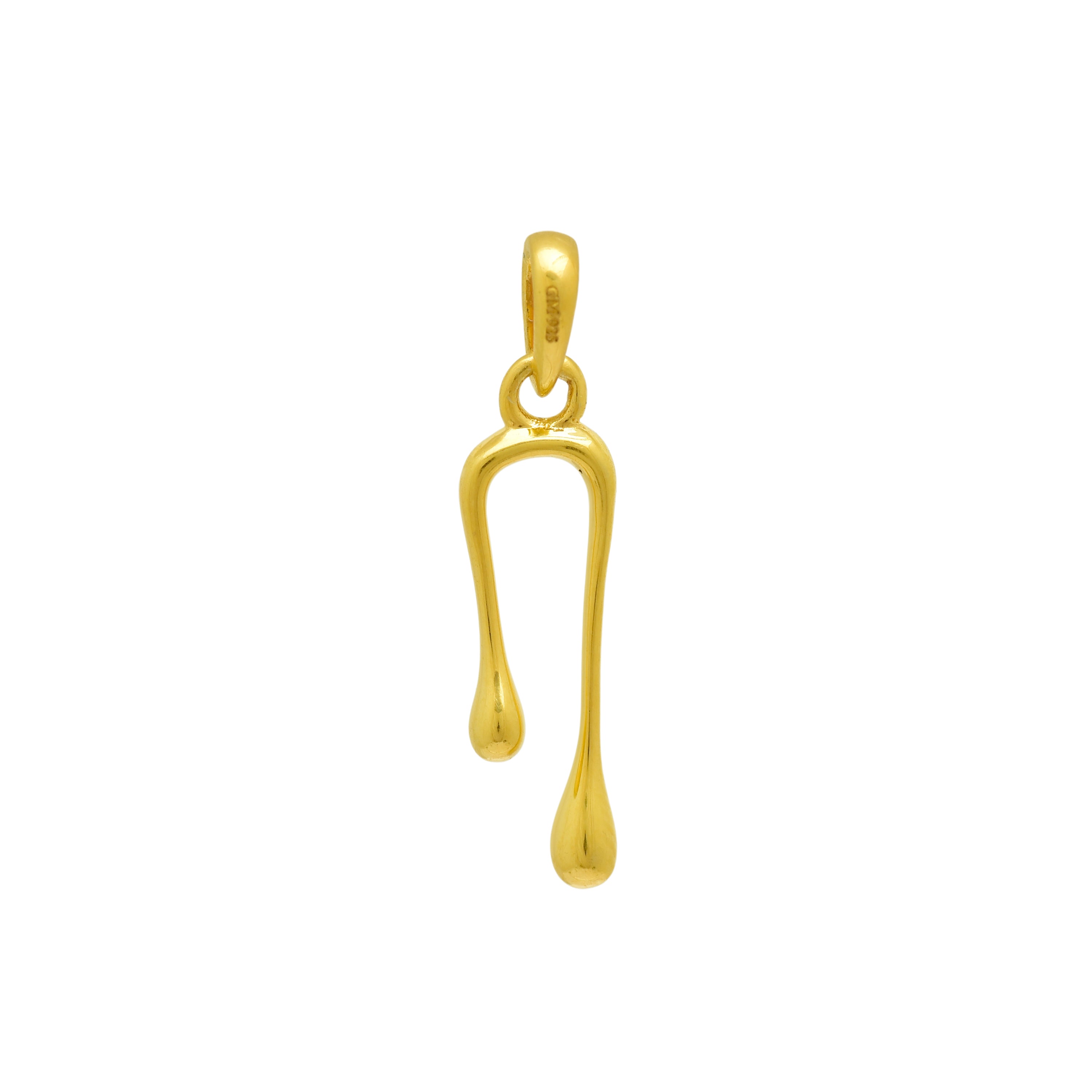 Abstract Melting U-Shape Necklace- 925 Silver