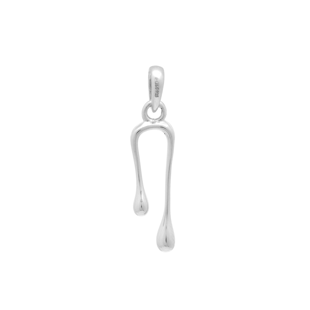 Abstract Melting U-Shape Necklace- 925 Silver