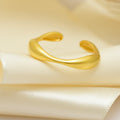 Modern Organic Wave Adjustable 925 Silver Ring