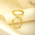 Classic Gold Tube Hoops - 925 Silver (Lightweight)