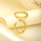 Classic Gold Tube Hoops - 925 Silver (Lightweight)