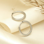 Classic Gold Tube Hoops - 925 Silver (Lightweight)
