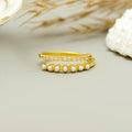 Pearl Gold Plated 925 Silver Adjustable Ring