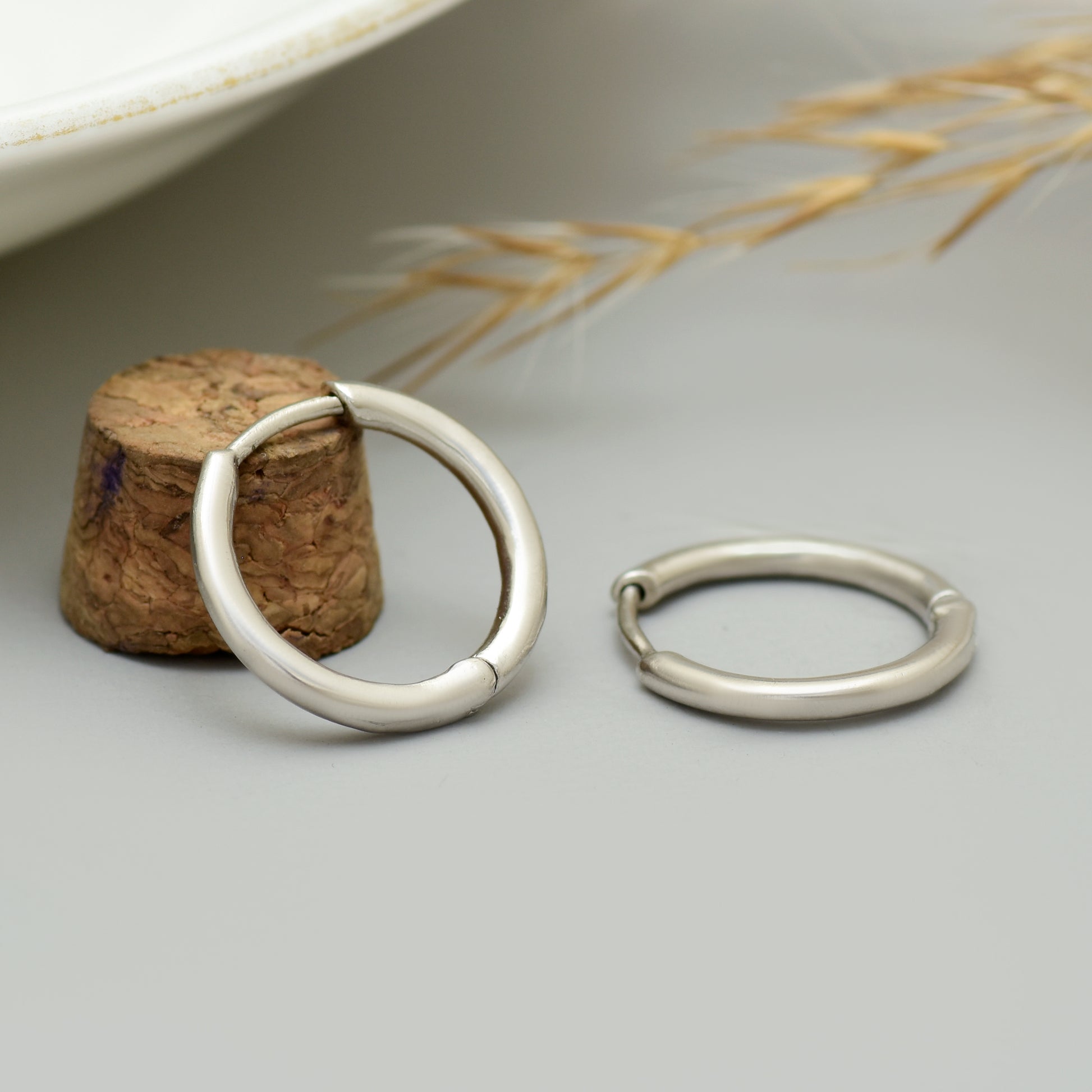 Classic Gold Tube Hoops - 925 Silver (Lightweight)