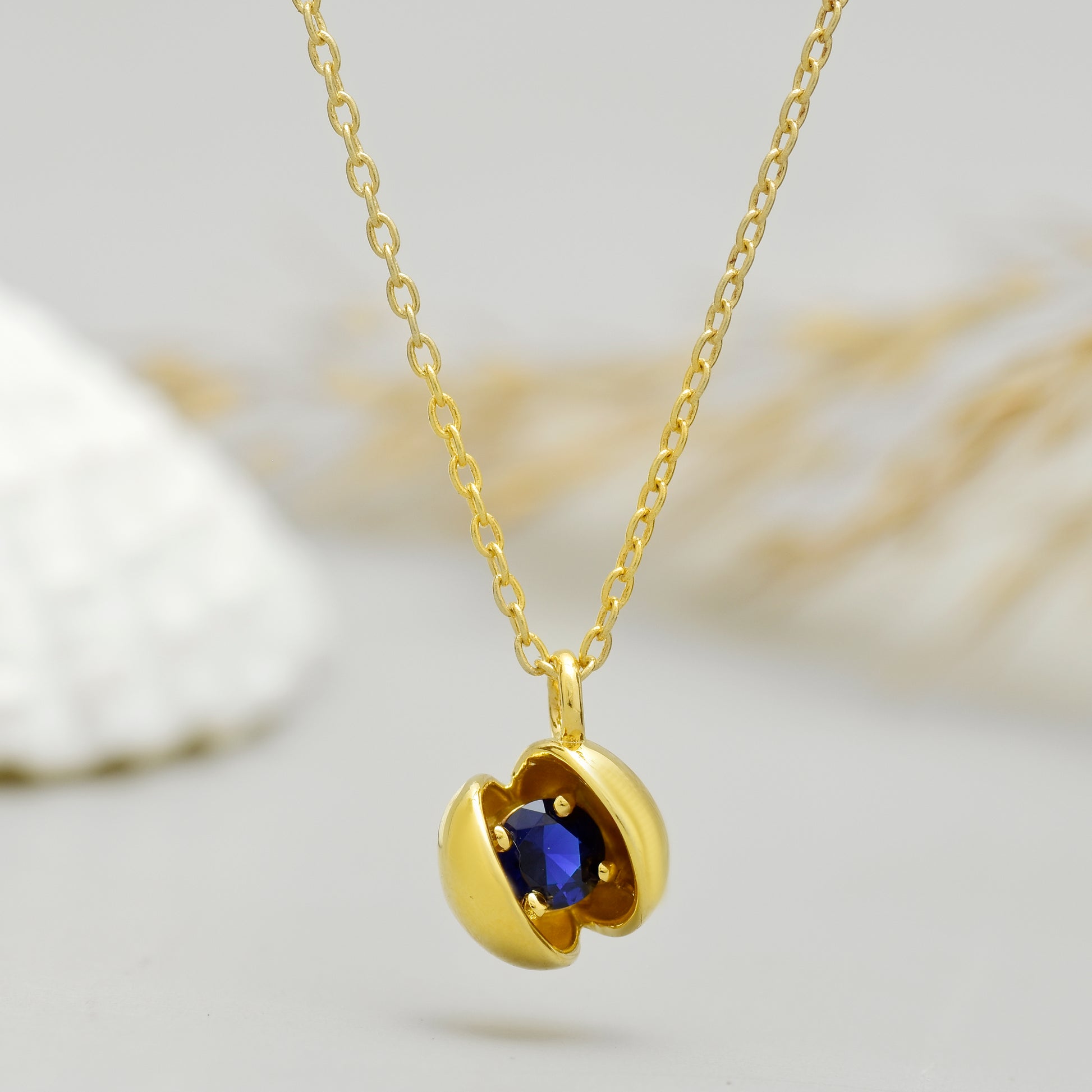 Modern Open Sphere Necklace - 925 Silver