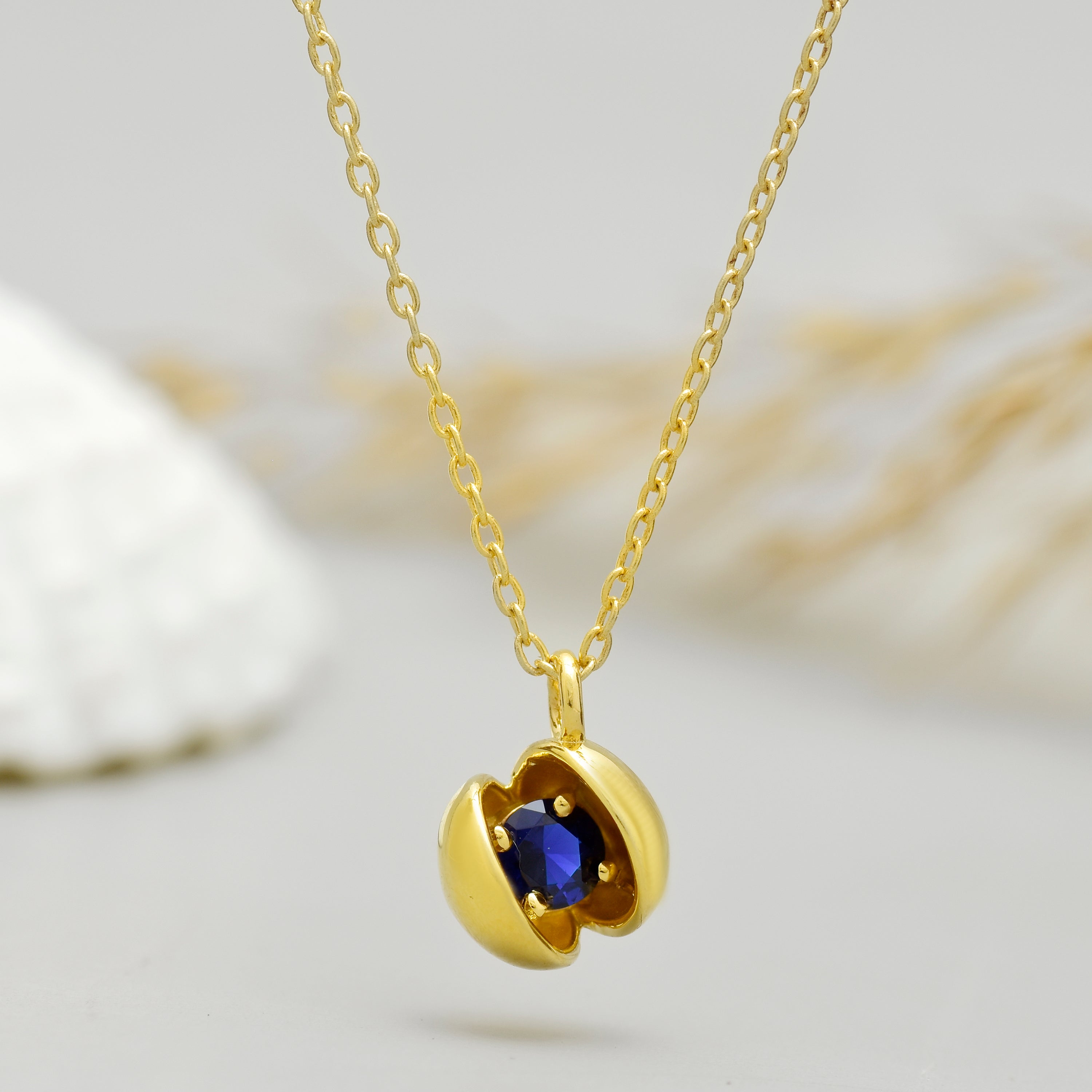 Modern Open Sphere Necklace - 925 Silver
