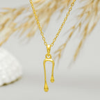 Abstract Melting U-Shape Necklace- 925 Silver