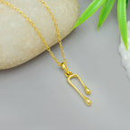Abstract Melting U-Shape Necklace- 925 Silver