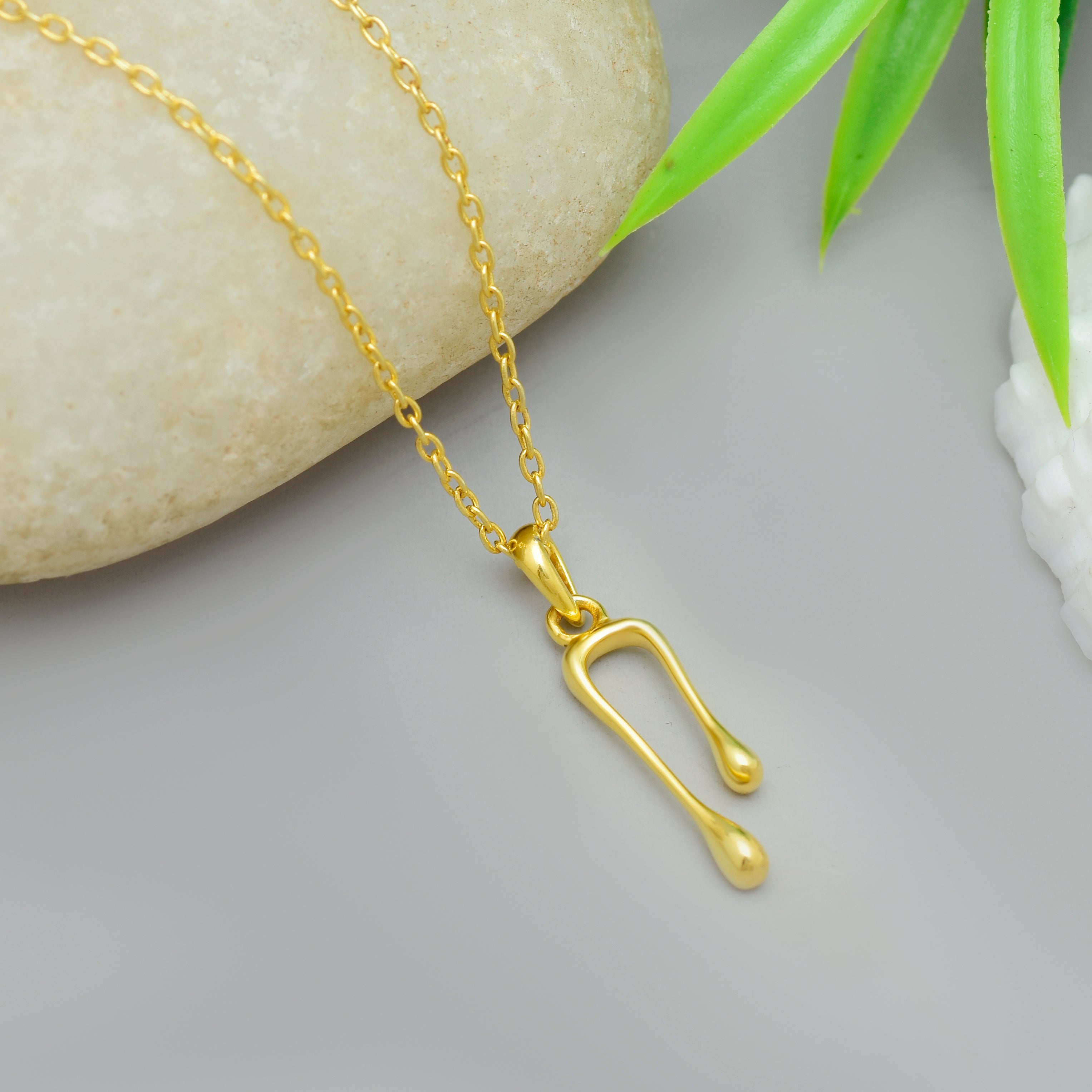Abstract Melting U-Shape Necklace- 925 Silver