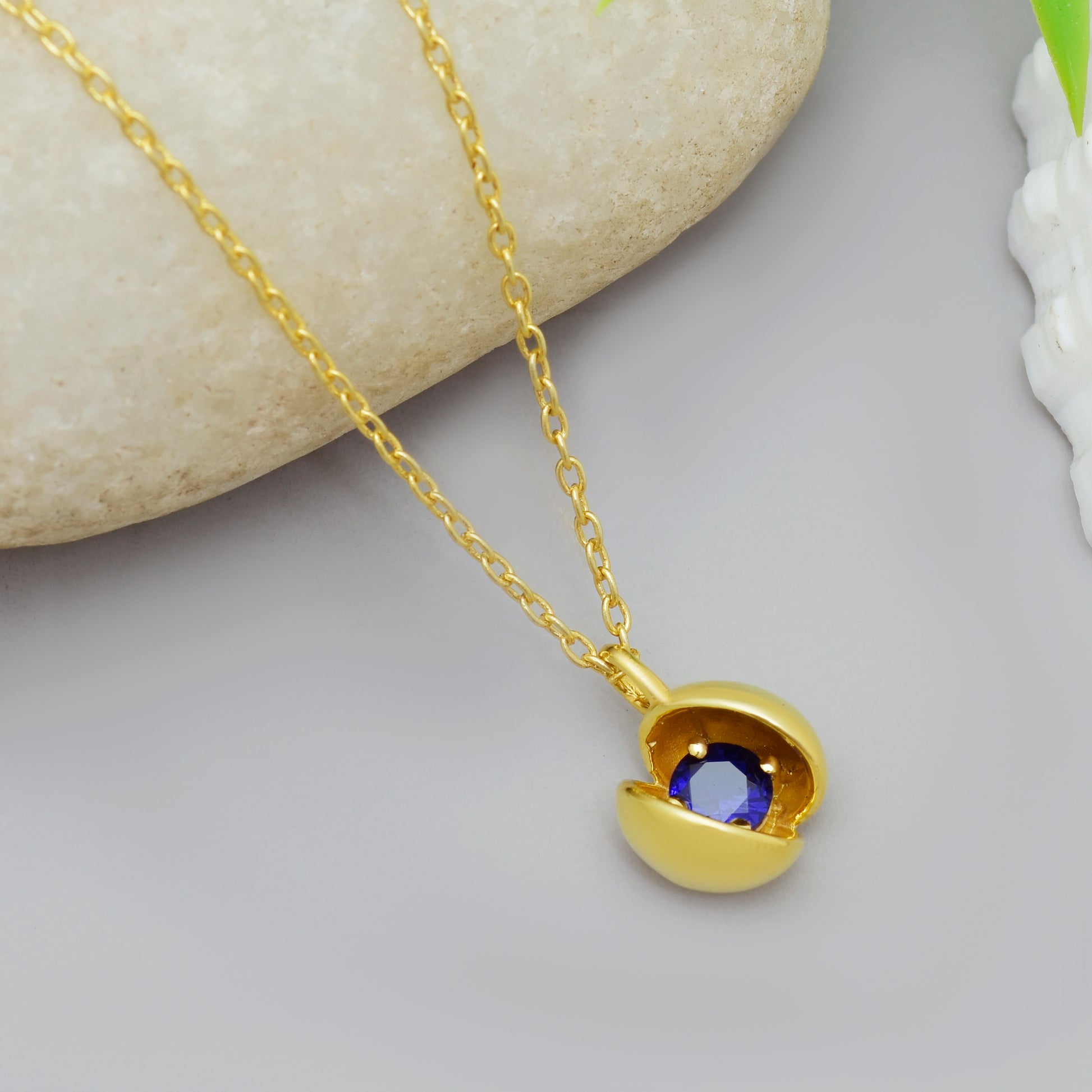 Modern Open Sphere Necklace - 925 Silver