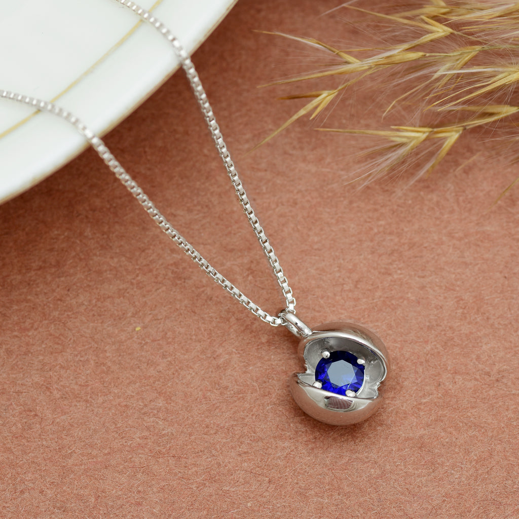 Modern Open Sphere Necklace - 925 Silver