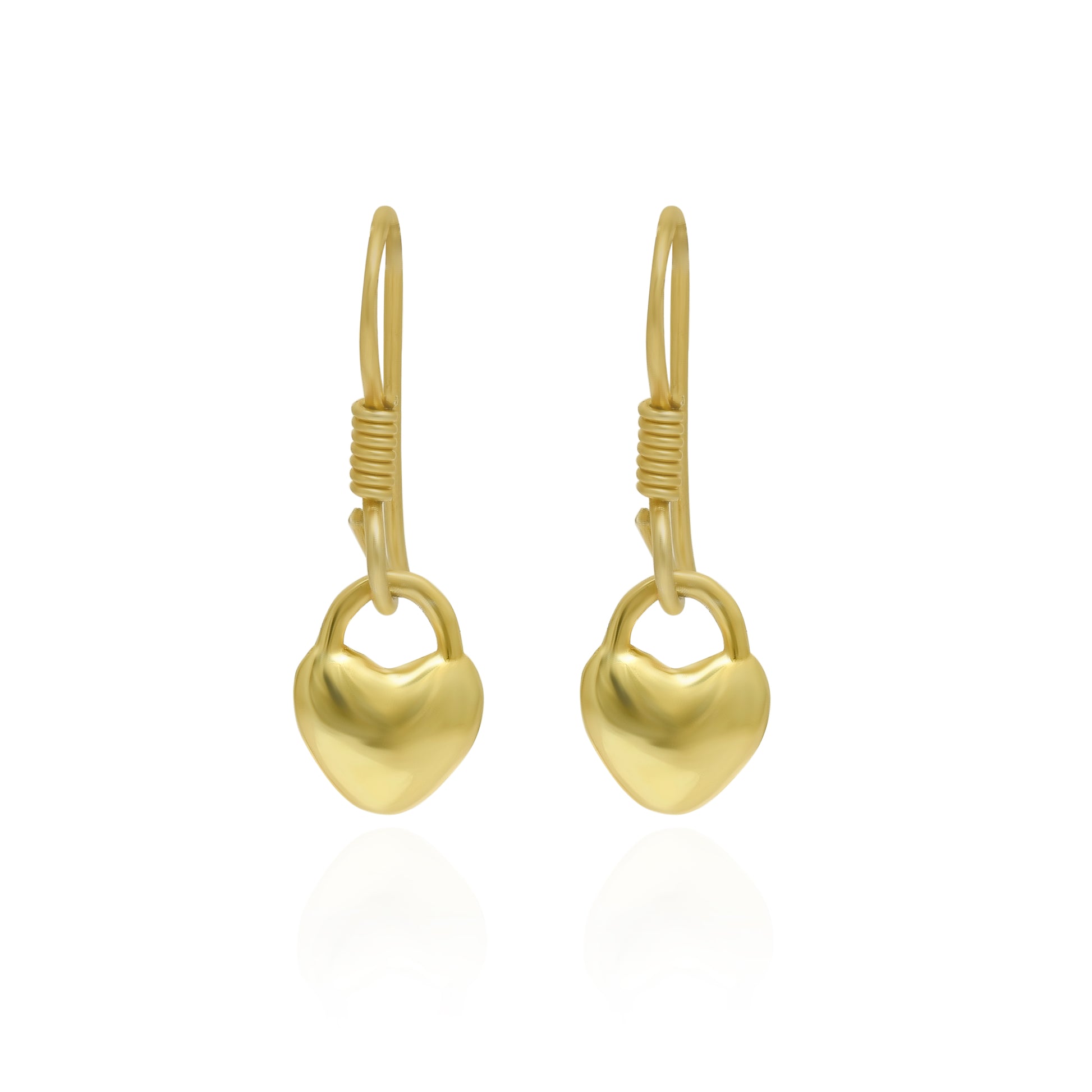 Minimalist Heart Dangle 925 Silver Earrings | Lightweight Charm