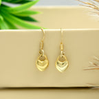 Minimalist Heart Dangle 925 Silver Earrings | Lightweight Charm