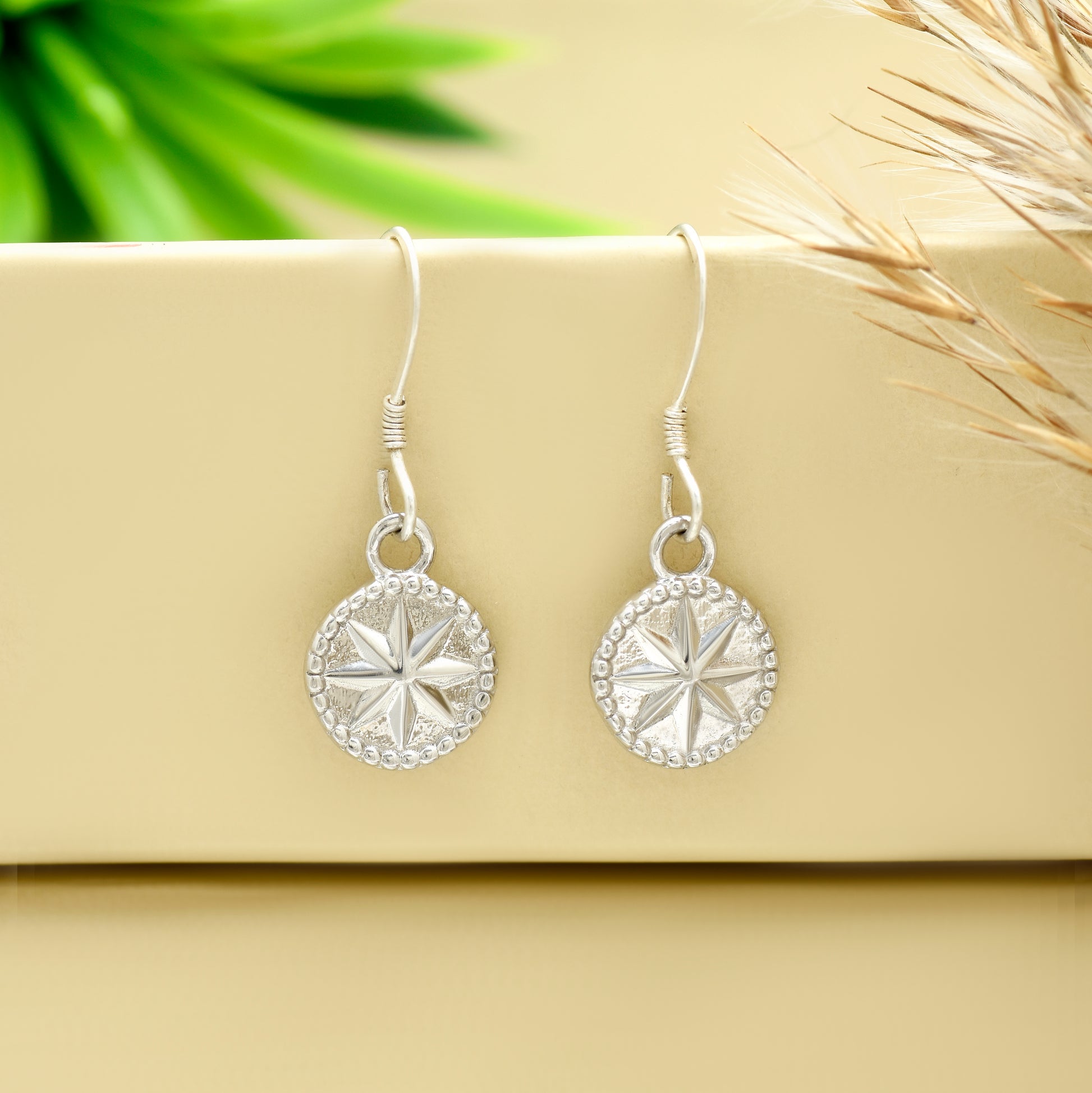 Celestial Star Disc Earrings - Certified 925 Silver
