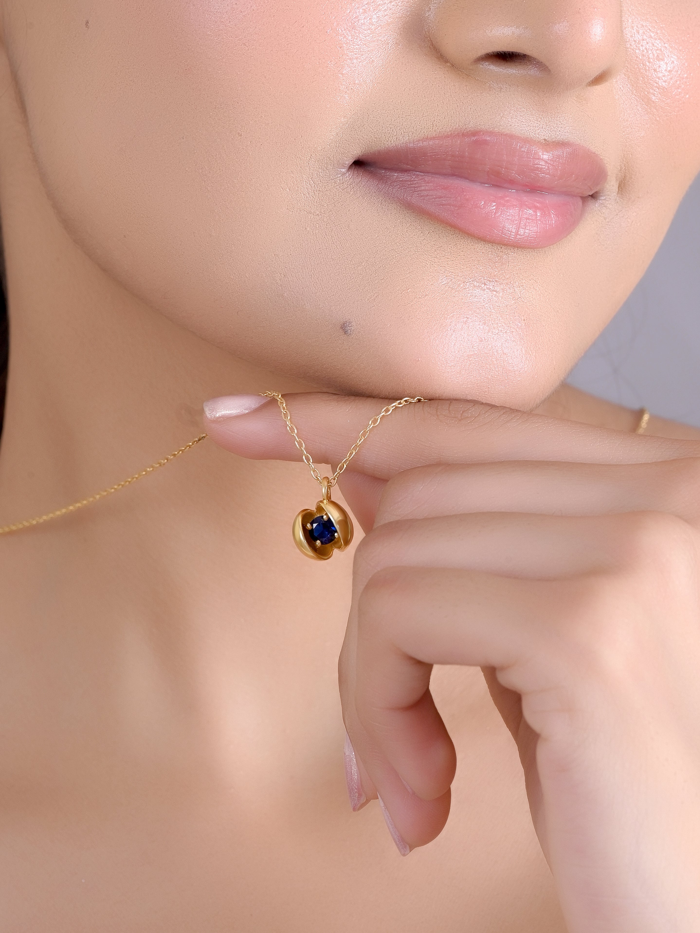 Modern Open Sphere Necklace - 925 Silver