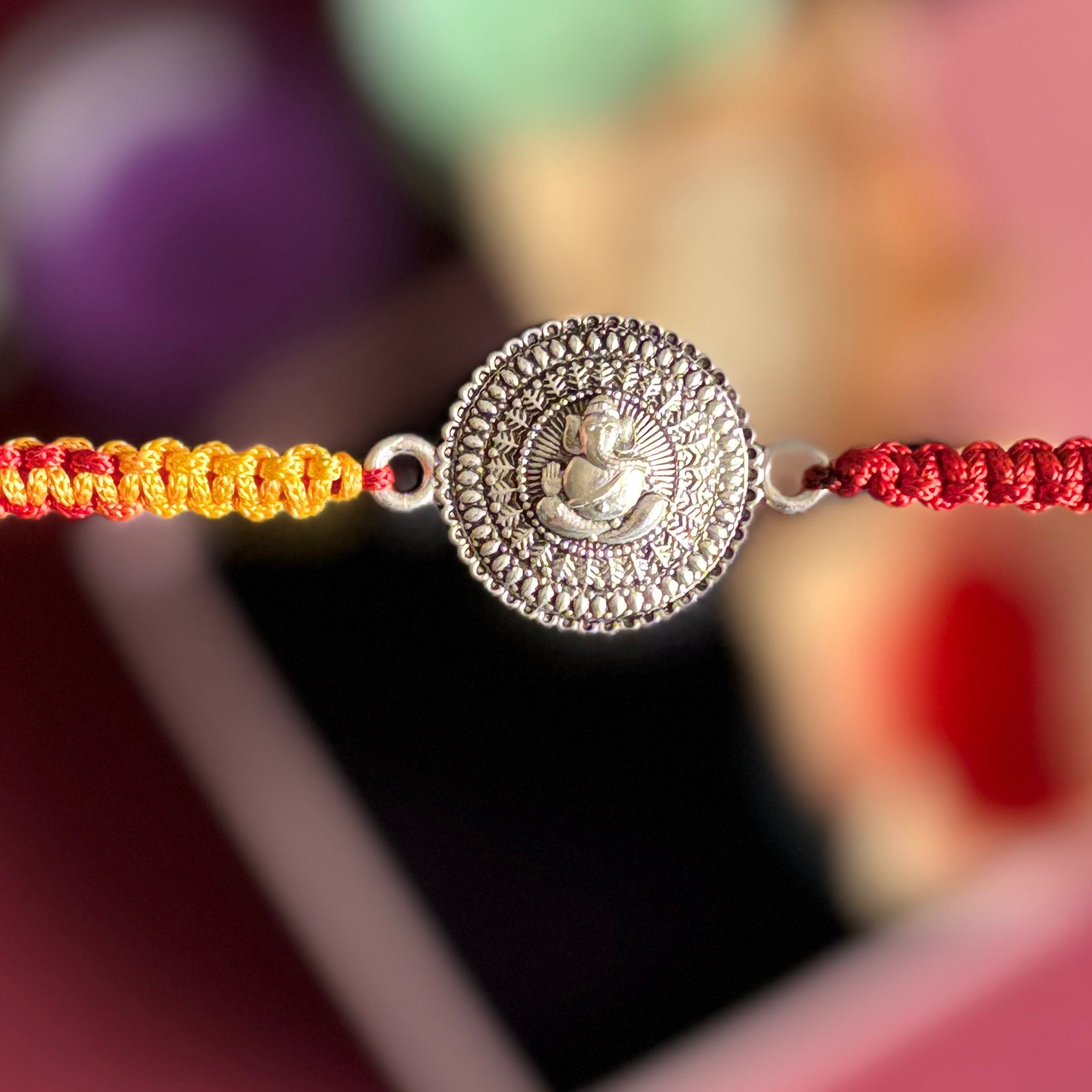 Sacred Bond with Ganpati – 925 Silver Rakhi for Divine Raksha