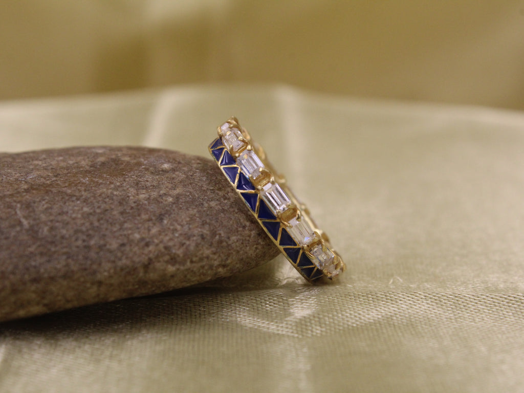 Radiant Baguette 925 Silver Ring