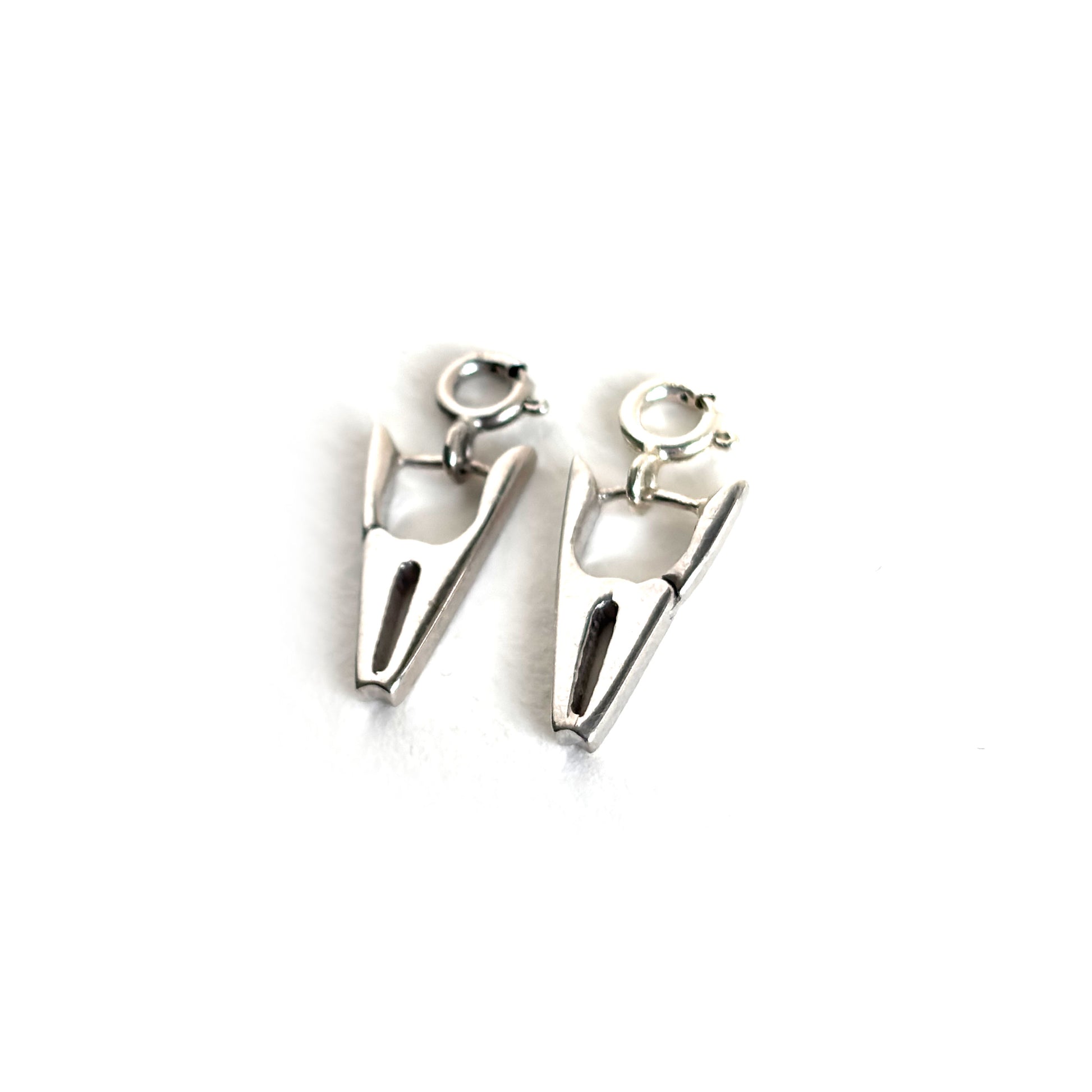 Modern V-Shape Drop Earrings - 925 Silver (Gold Plated)