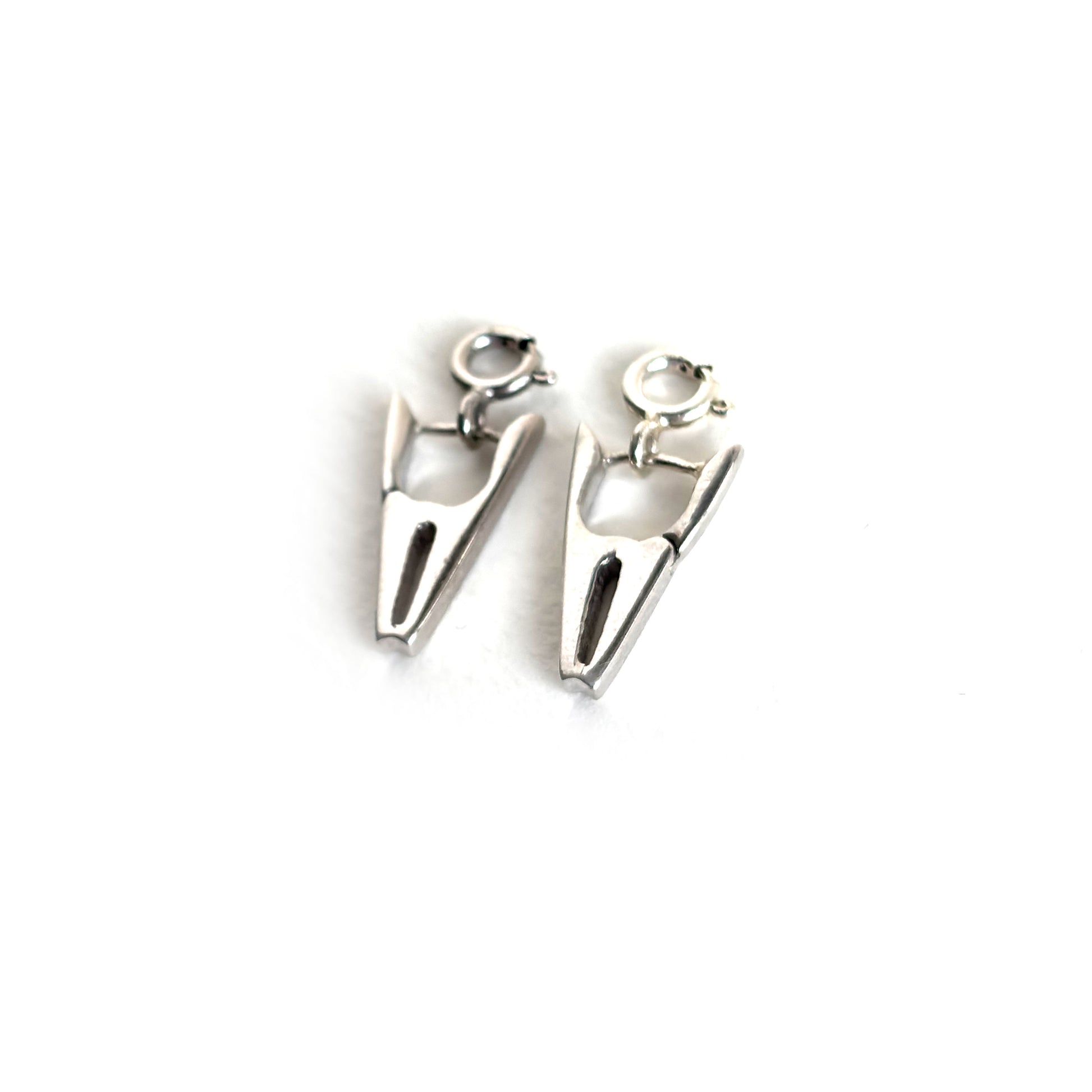 Modern V-Shape Drop Earrings - 925 Silver (Gold Plated)